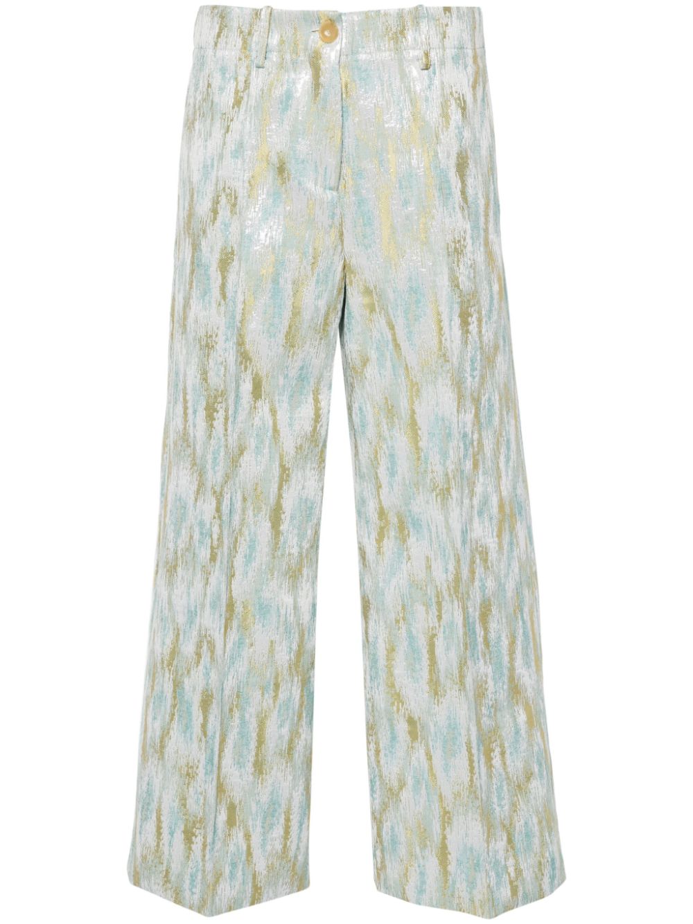 Erika Cavallini Semi-Couture Erika Cavallini Semi-Couture Printed cropped trousers