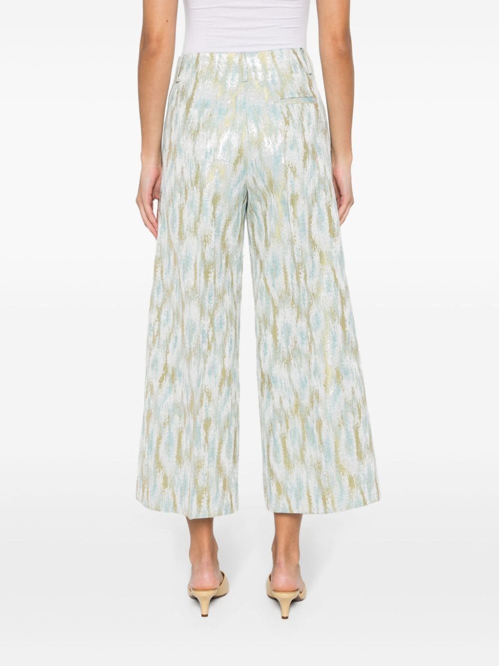 Erika Cavallini Semi-Couture Erika Cavallini Semi-Couture Printed cropped trousers