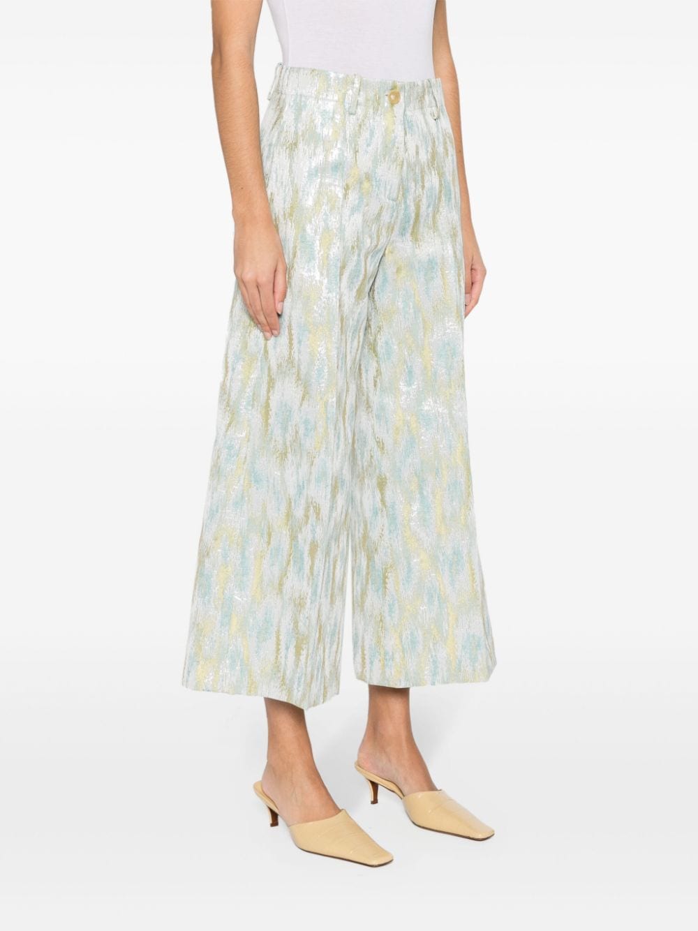 Erika Cavallini Semi-Couture Erika Cavallini Semi-Couture Printed cropped trousers