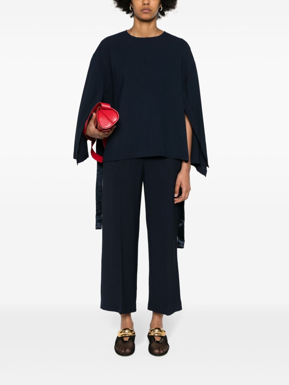 Erika Cavallini Semi-Couture Erika Cavallini Semi-Couture Cady texture blouse