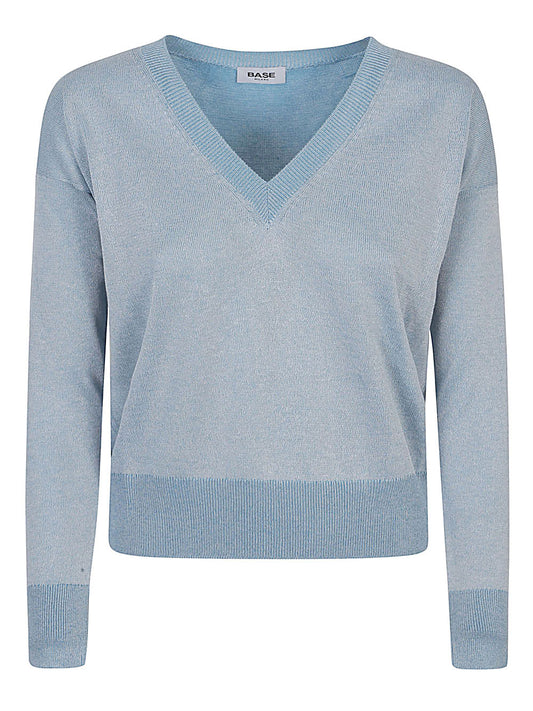Base Base Cotton blend v-neck sweater