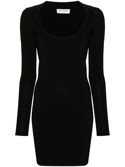 Saint Laurent Décolleté Mini Dress