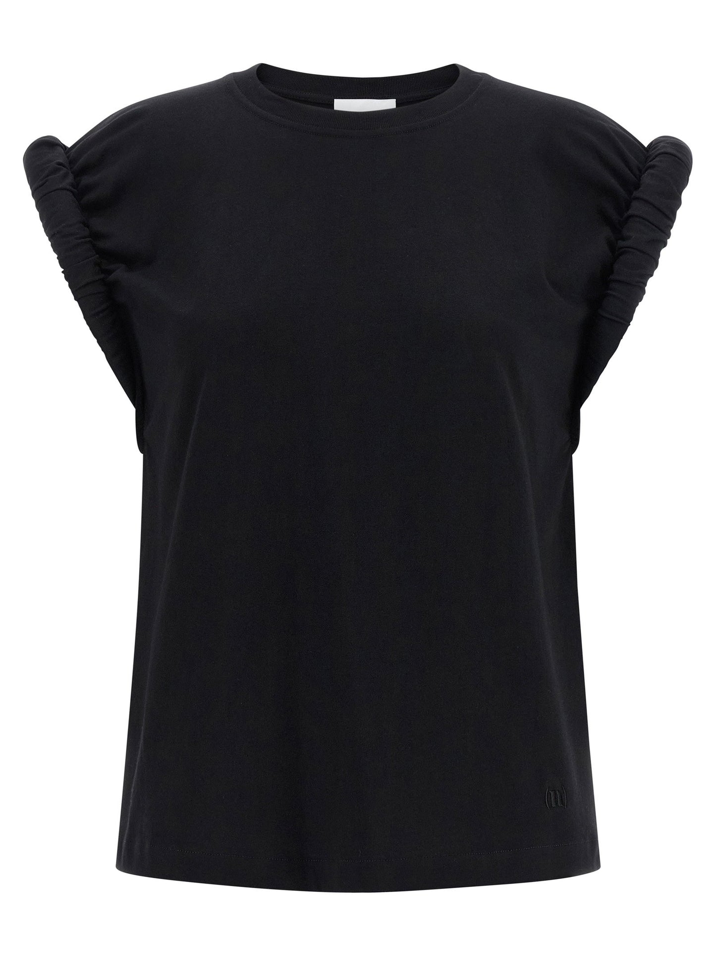 Nude Curled Sleeve T-shirt