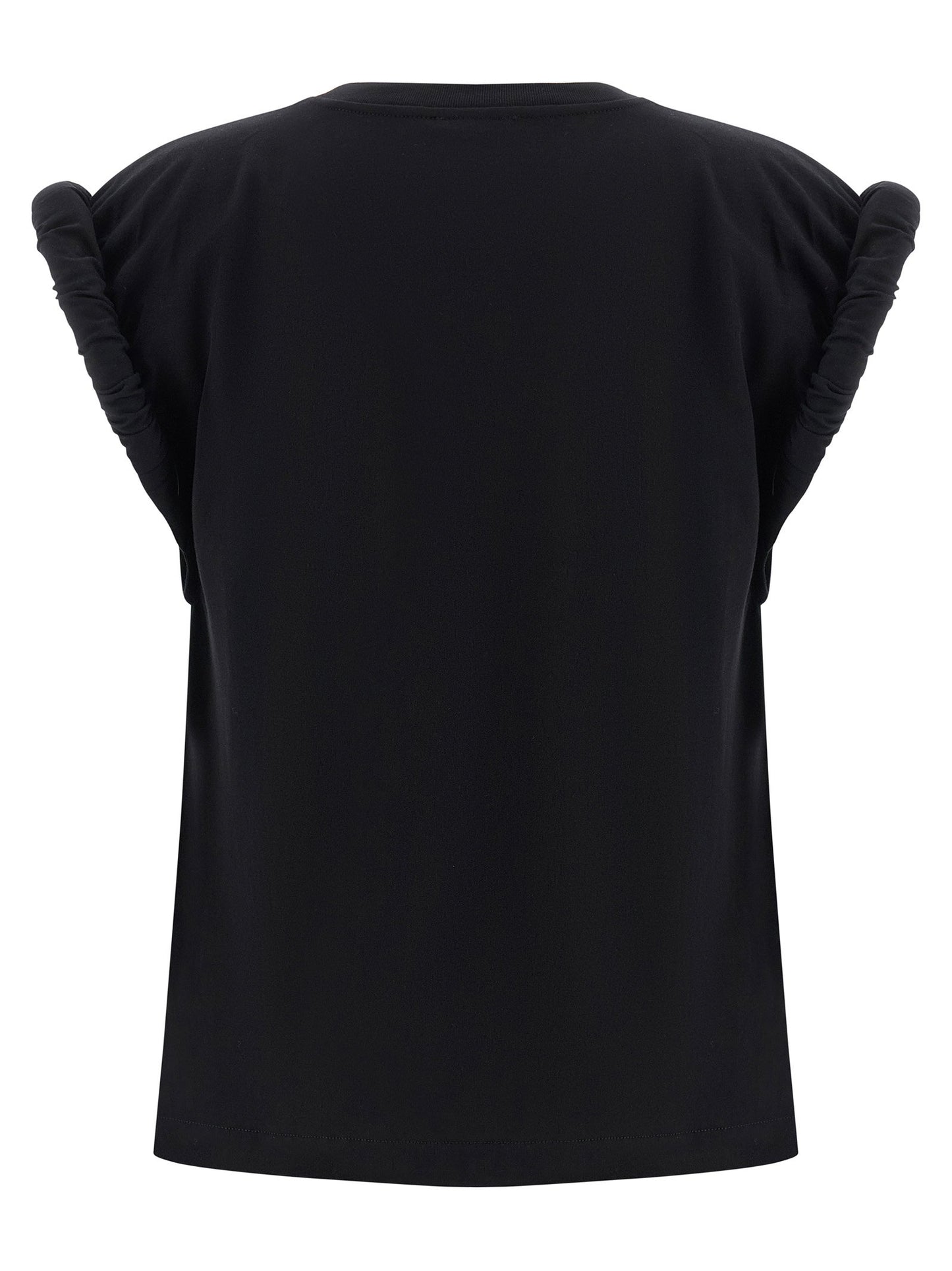 Nude Curled Sleeve T-shirt