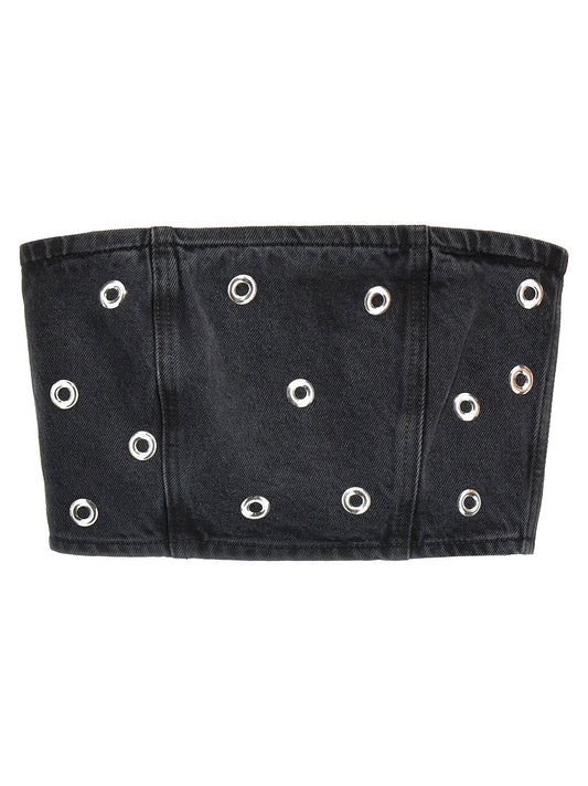 Rotate Birger Christensen Studded Denim Top