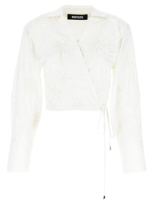 Rotate Birger Christensen Wrap Cotton Shirt