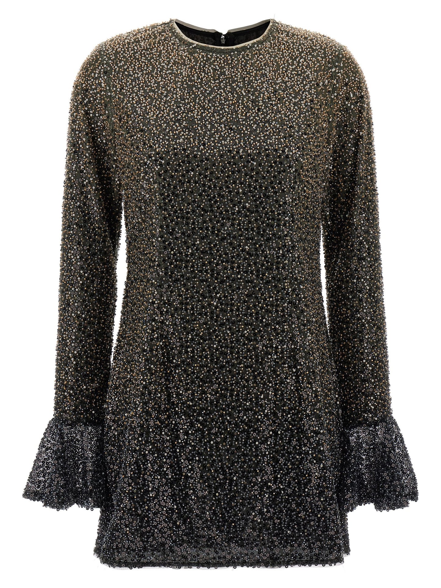 Rotate Birger Christensen Beaded Ls Mini Dress