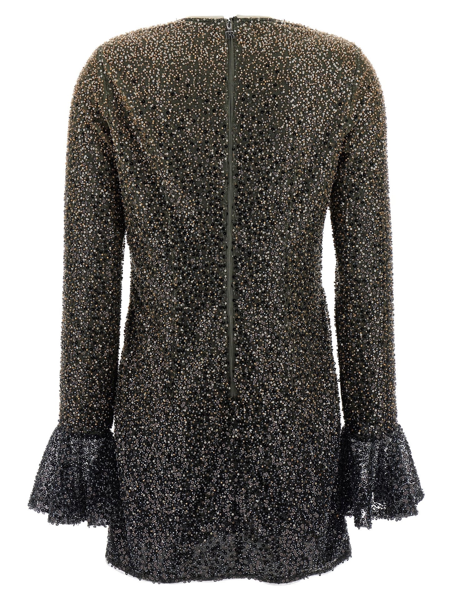 Rotate Birger Christensen Beaded Ls Mini Dress