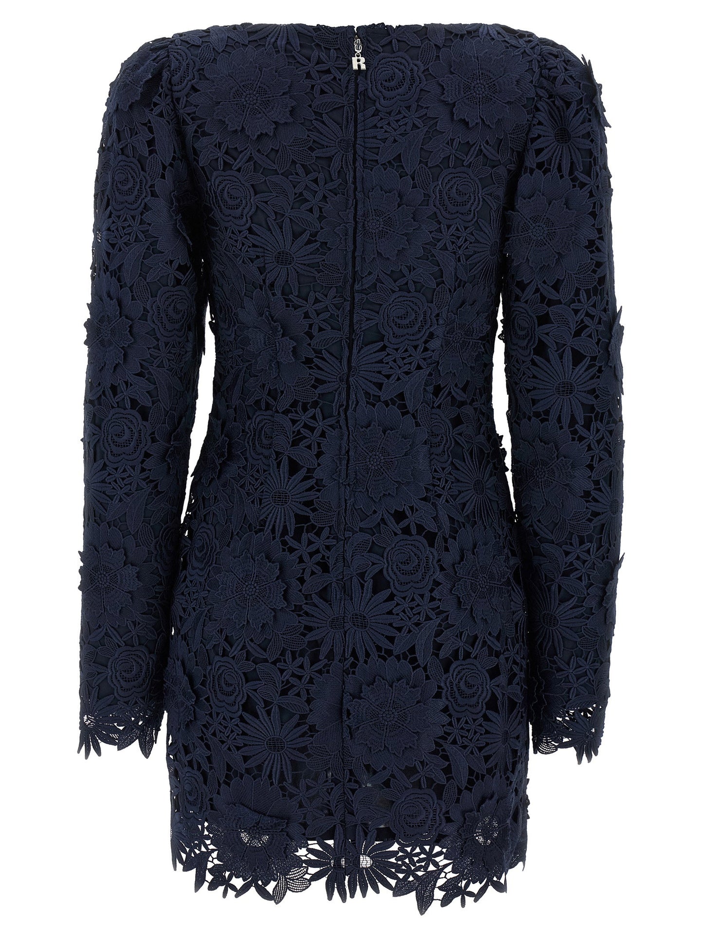 Rotate Birger Christensen 3d Lace Ls Mini Dress