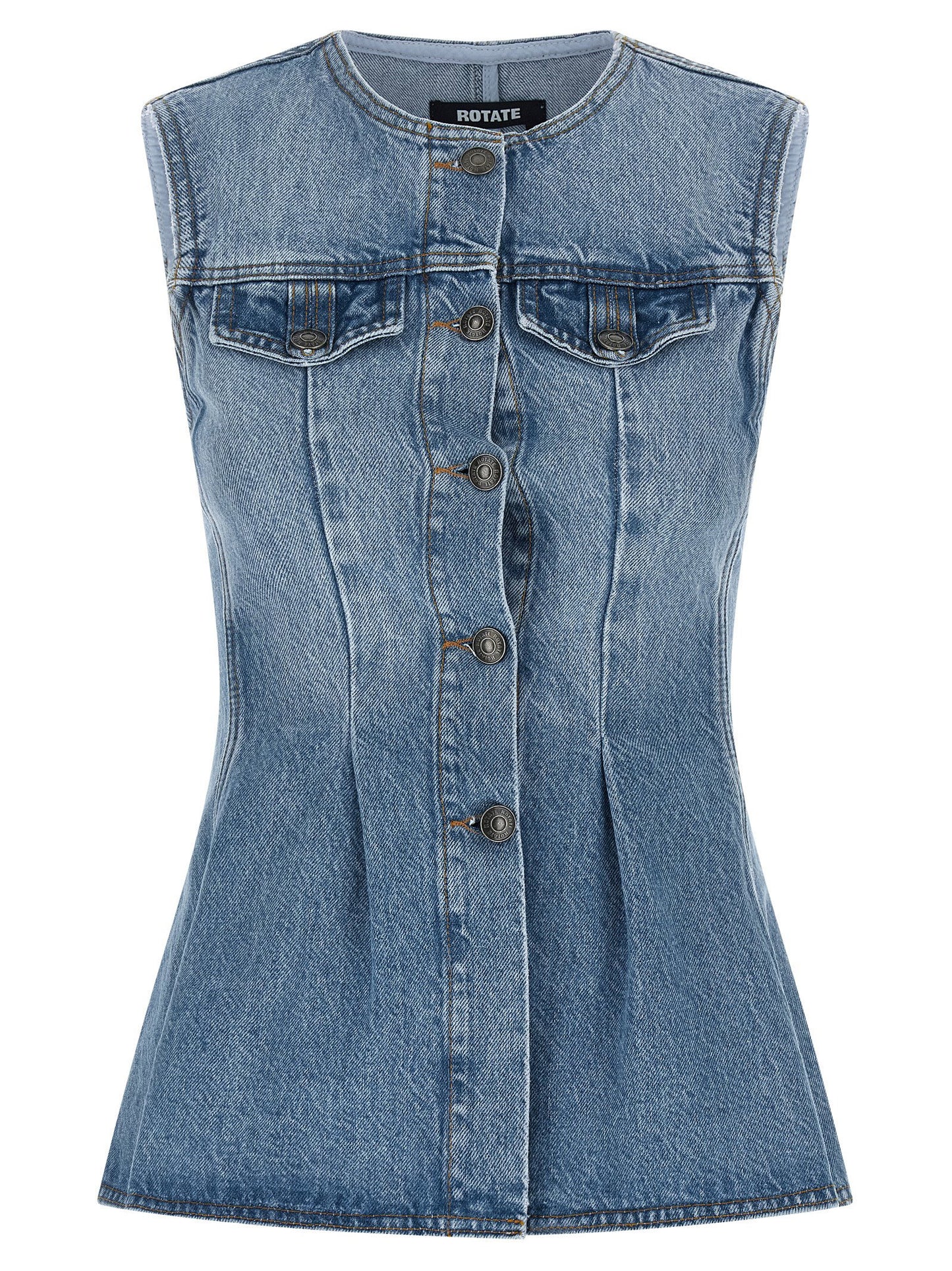 Rotate Birger Christensen Flared Denim Top