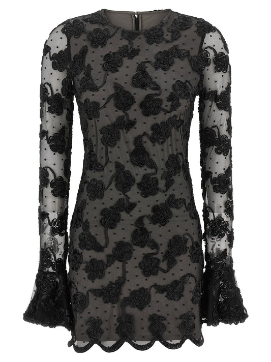 Rotate Birger Christensen Flower Mesh Dress