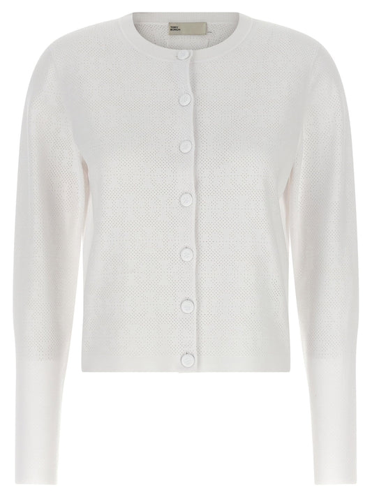 Tory Burch Pointelle Viscose Cardigan