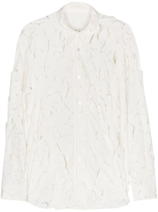 Post Archive Faction Cut-out detail nylon shirt