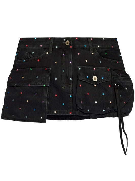 The Attico Fay denim mini skirt