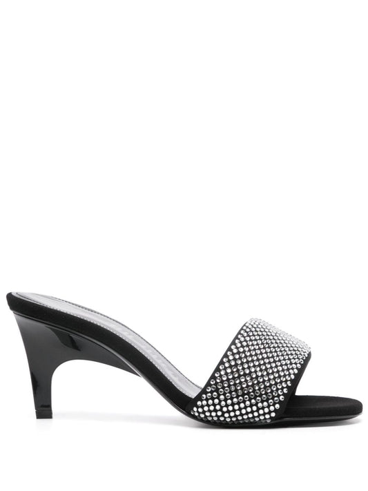 The Attico Rem Mules with rhinestones 60mm