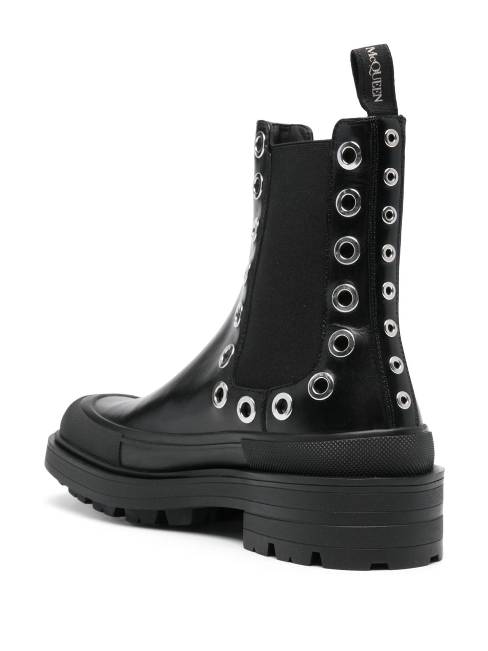 أحذية ألكسندر ماكوين تشيلسي بكعب مع عراوي