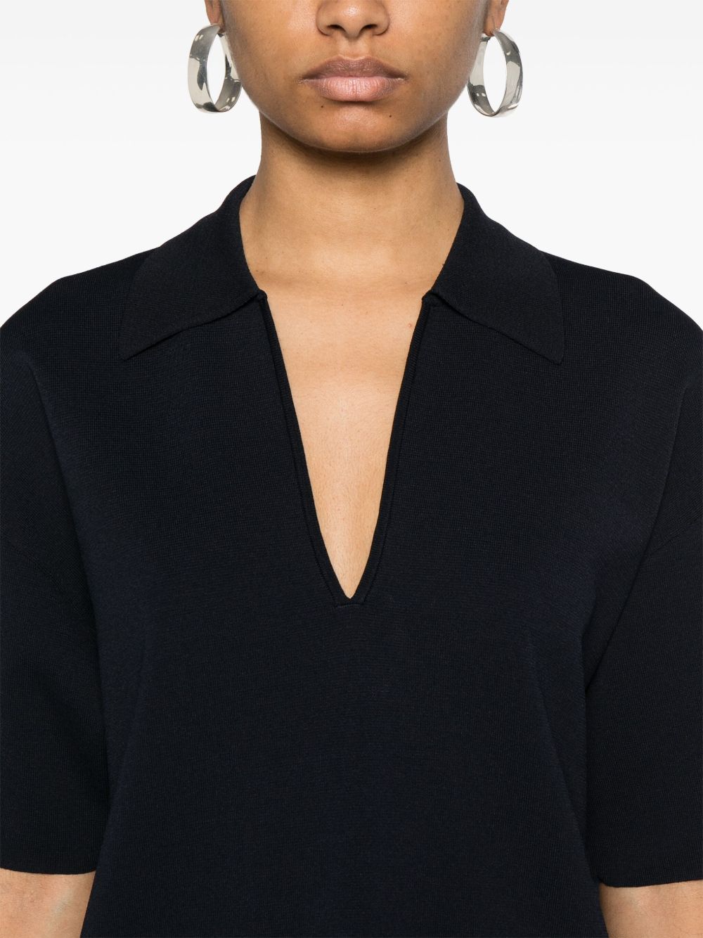 Parosh Parosh P.A.R.O.S.H. mini dress with collar detail and V-neckline