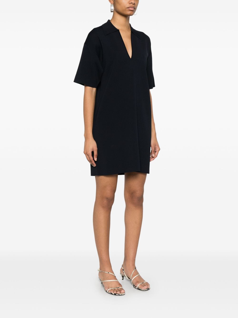 Parosh Parosh P.A.R.O.S.H. mini dress with collar detail and V-neckline