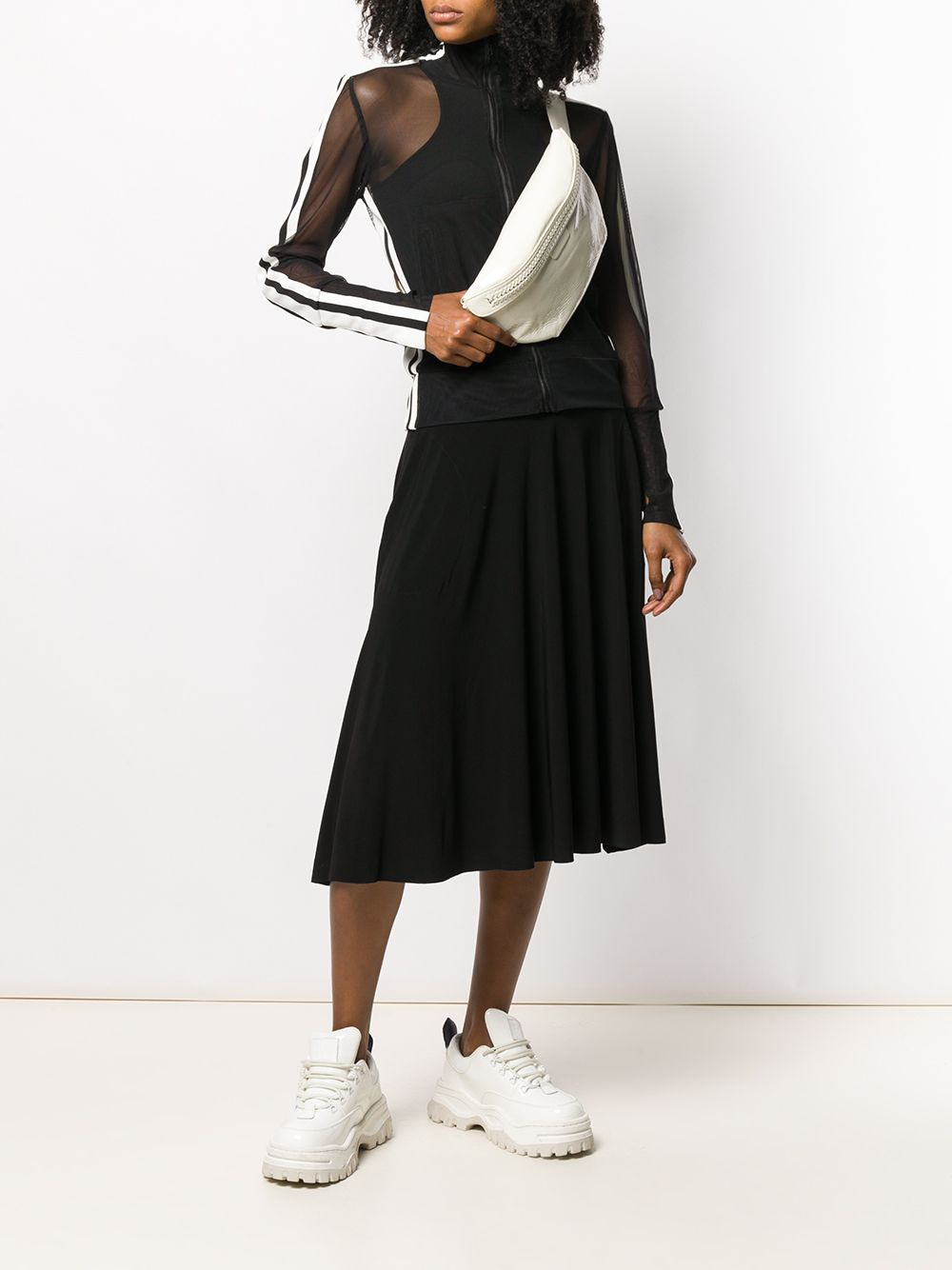 Norma Kamali Norma Kamali Flared jersey skirt