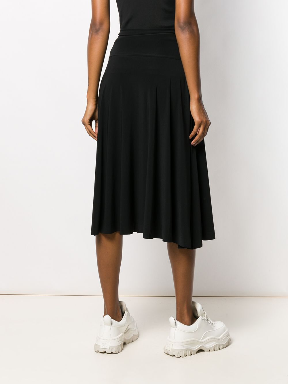 Norma Kamali Norma Kamali Flared jersey skirt