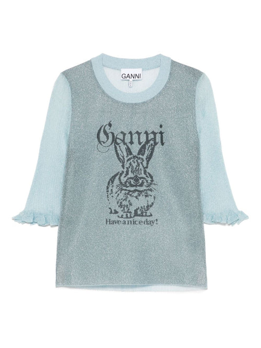 Ganni Ganni Bunny-detail top