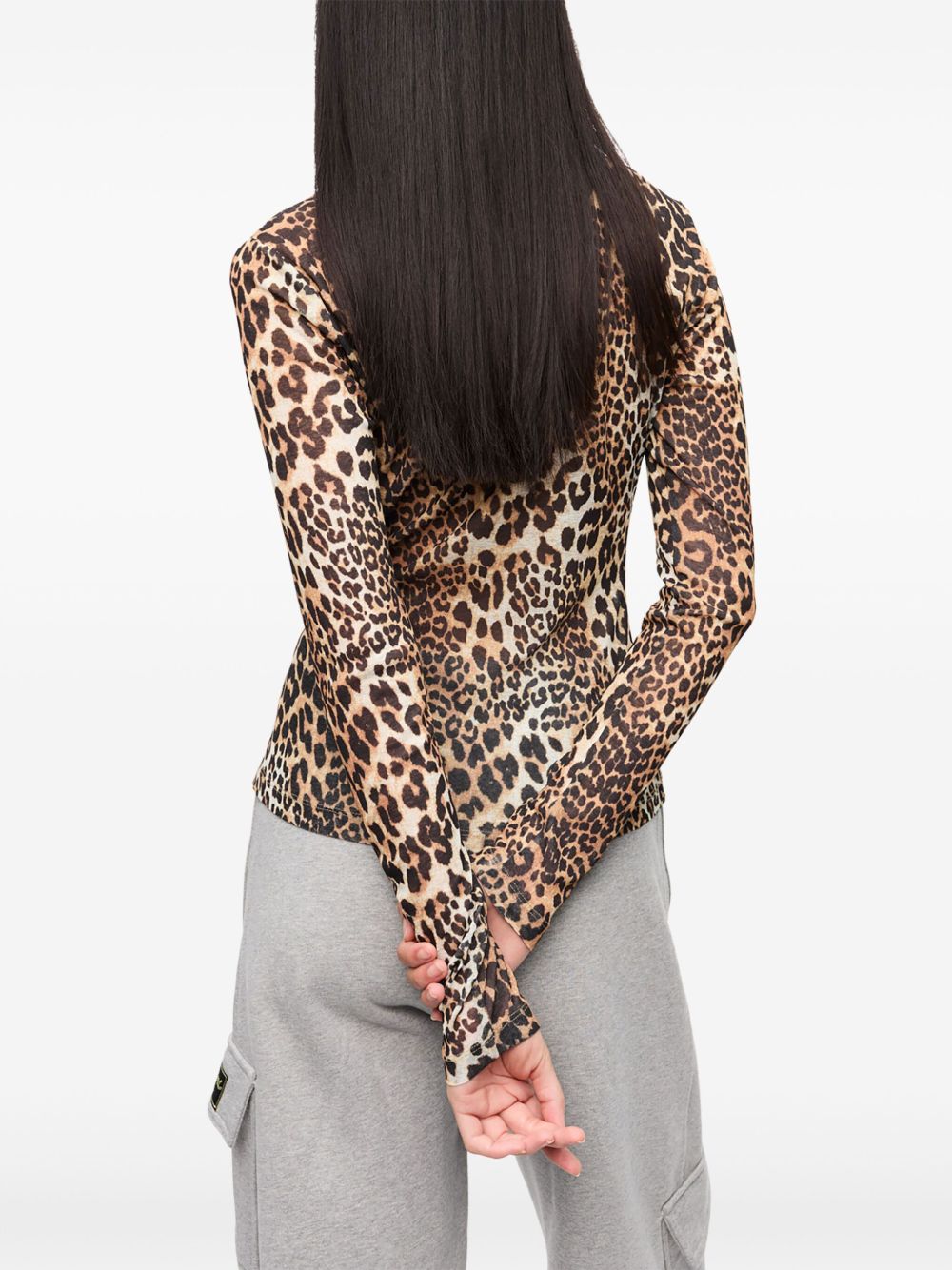 Ganni Ganni Leopard print t-shirt