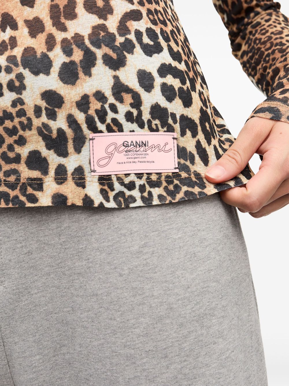 Ganni Ganni Leopard print t-shirt