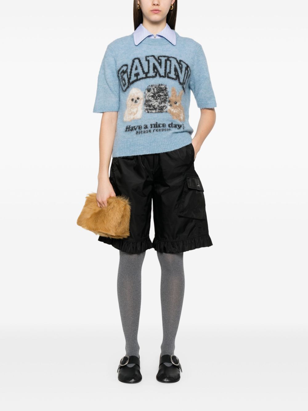 Ganni Ganni Nylon shorts