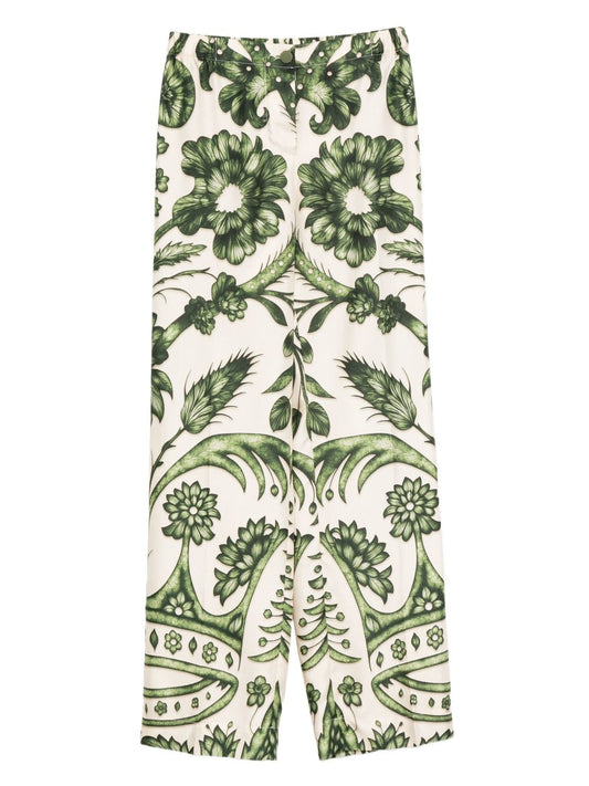 F.R.S . Printed silk trousers