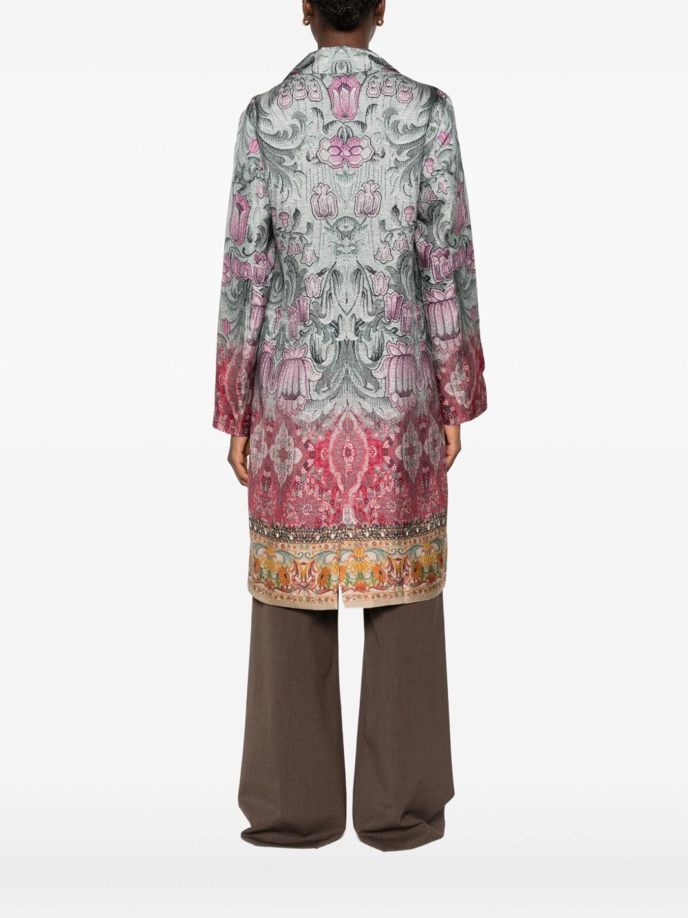 Pierre Louis Mascia Pierre Louis Mascia Silk printed single-breasted coat