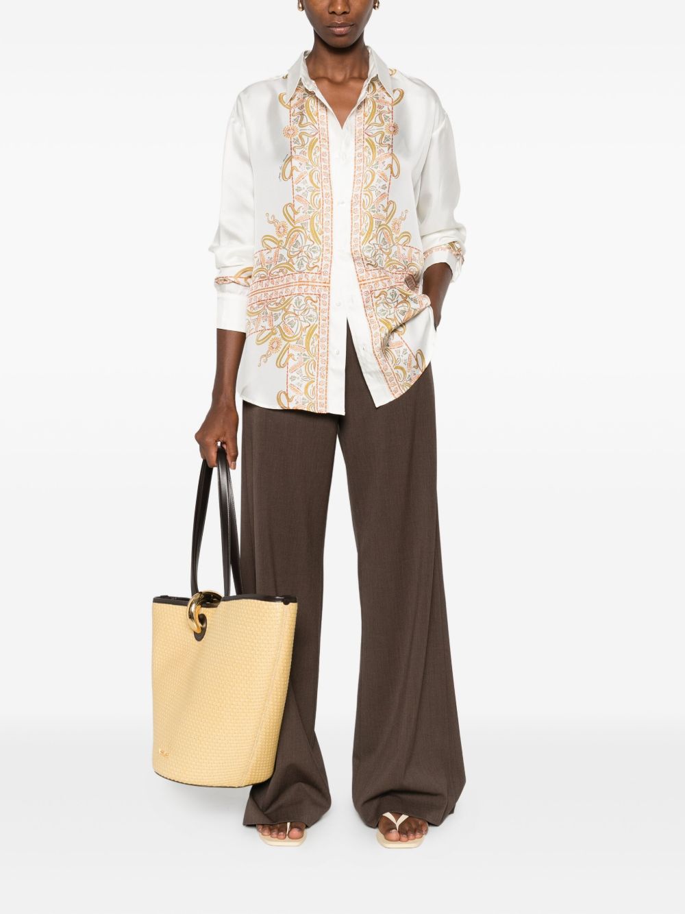 Pierre Louis Mascia Pierre Louis Mascia Embroidered silk shirt