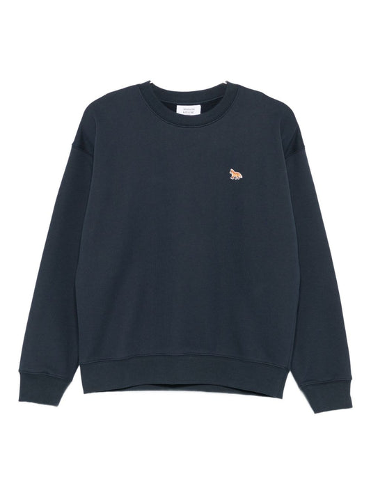 Maison Kitsuné Maison Kitsuné Fox-embroidered cotton sweatshirt