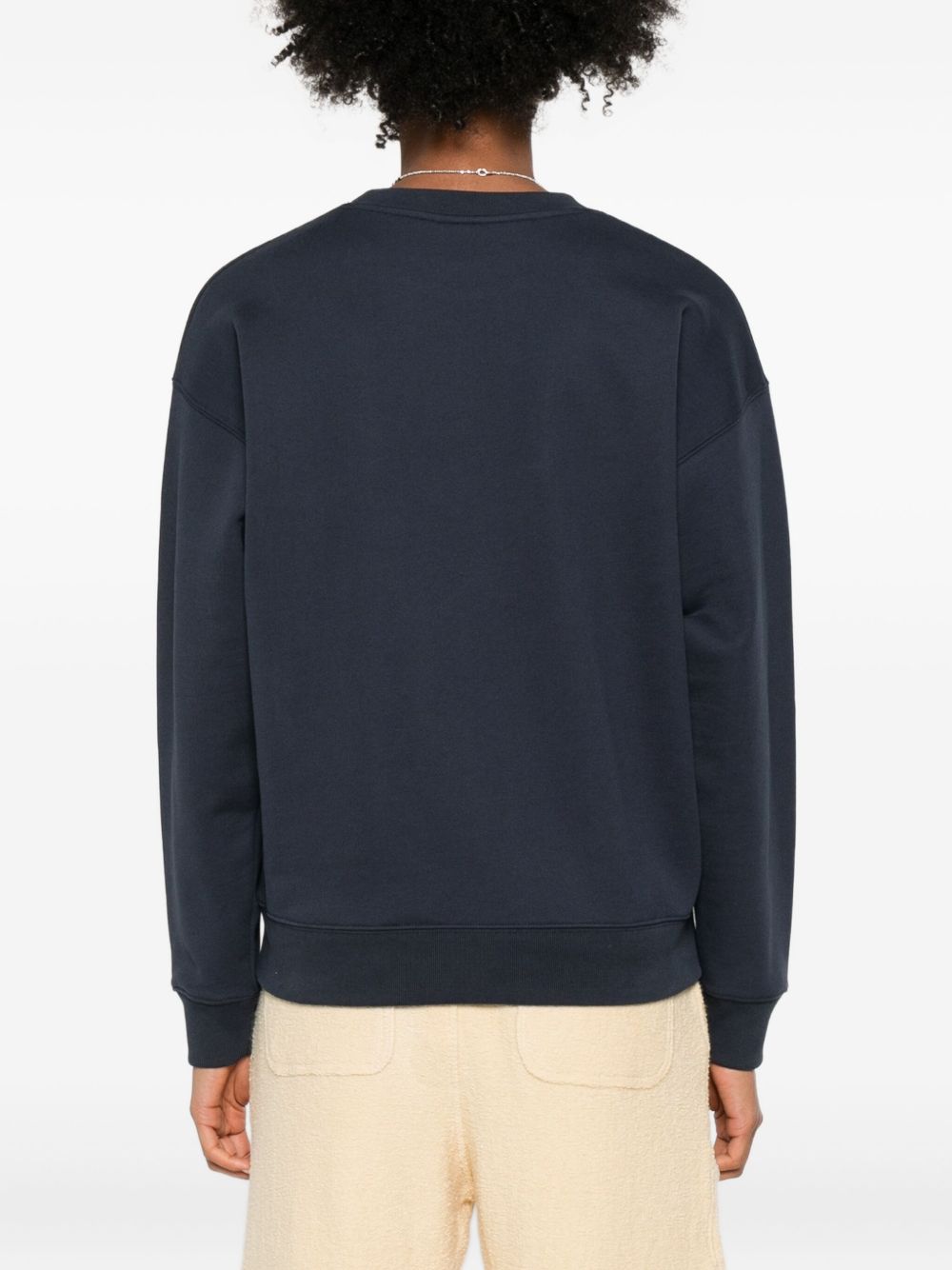 Maison Kitsuné Maison Kitsuné Fox-embroidered cotton sweatshirt