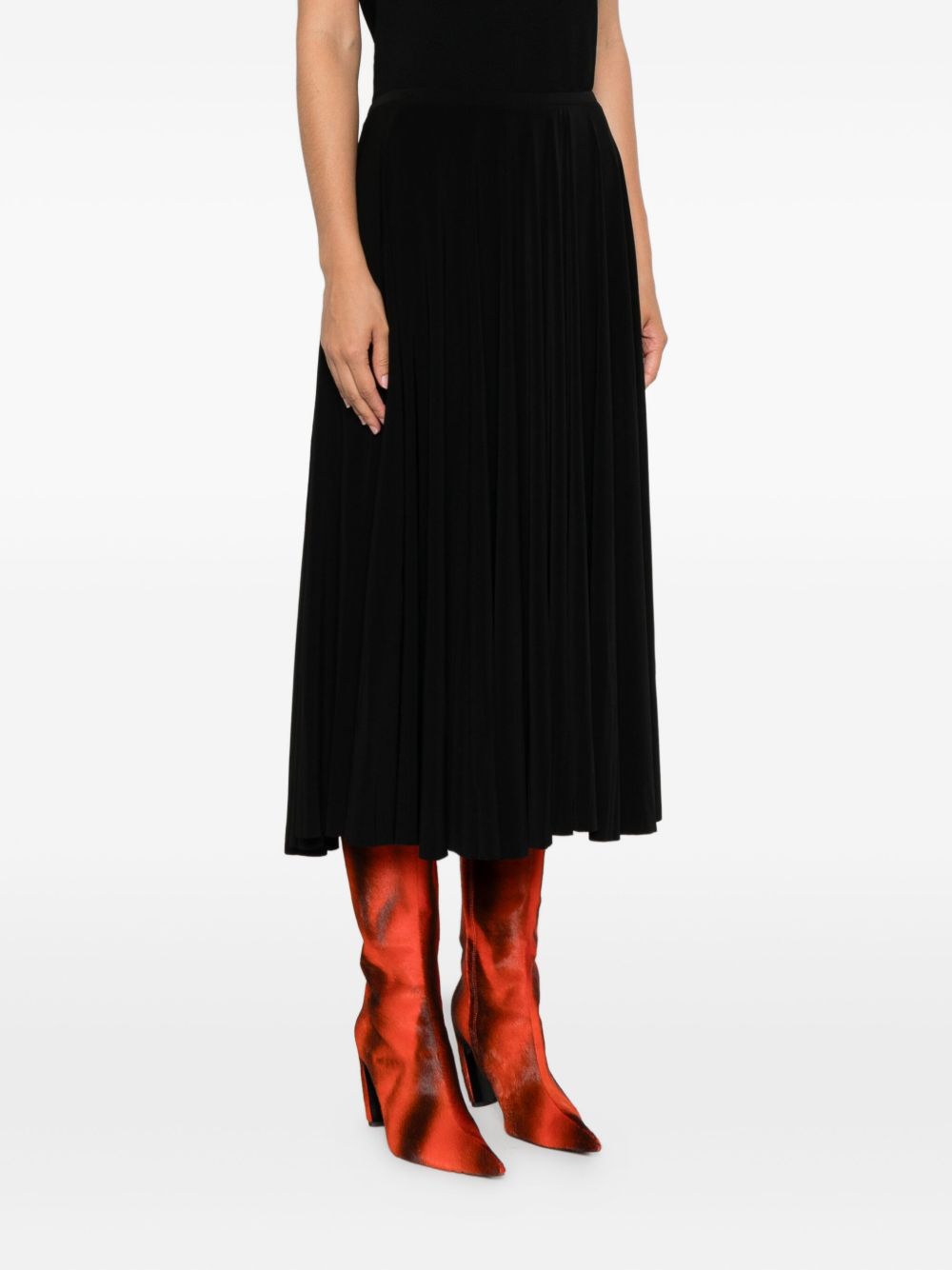 Norma Kamali Norma Kamali Pleated midi skirt