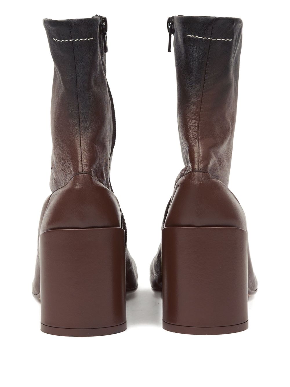 بوت الكاحل MM6 Maison Margiela الجلدي مقاس 90 مم