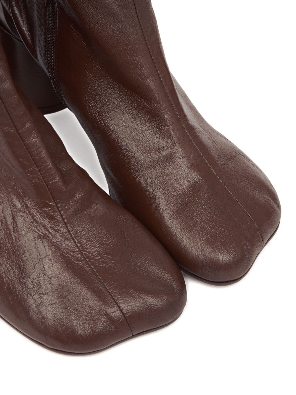 بوت الكاحل MM6 Maison Margiela الجلدي مقاس 90 مم