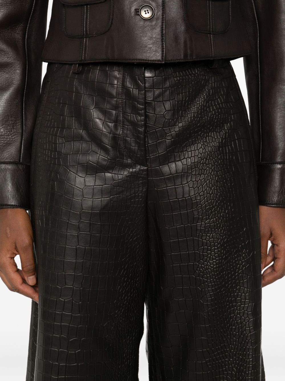 Enes Enes Leather trousers