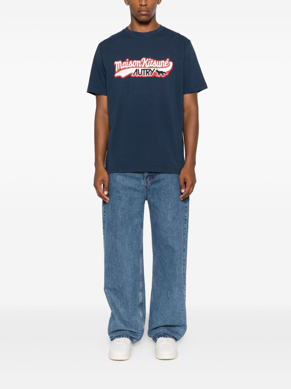Autry X MAISON KITSUNE Autry X Maison Kitsune Logo cotton t-shirt