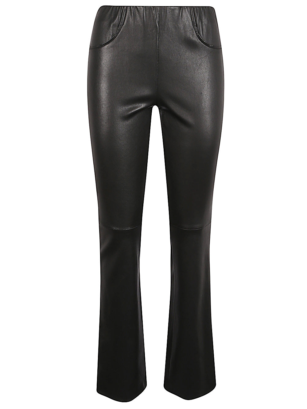 Via Masini 80 Via Masini 80 Leather flared leg trousers