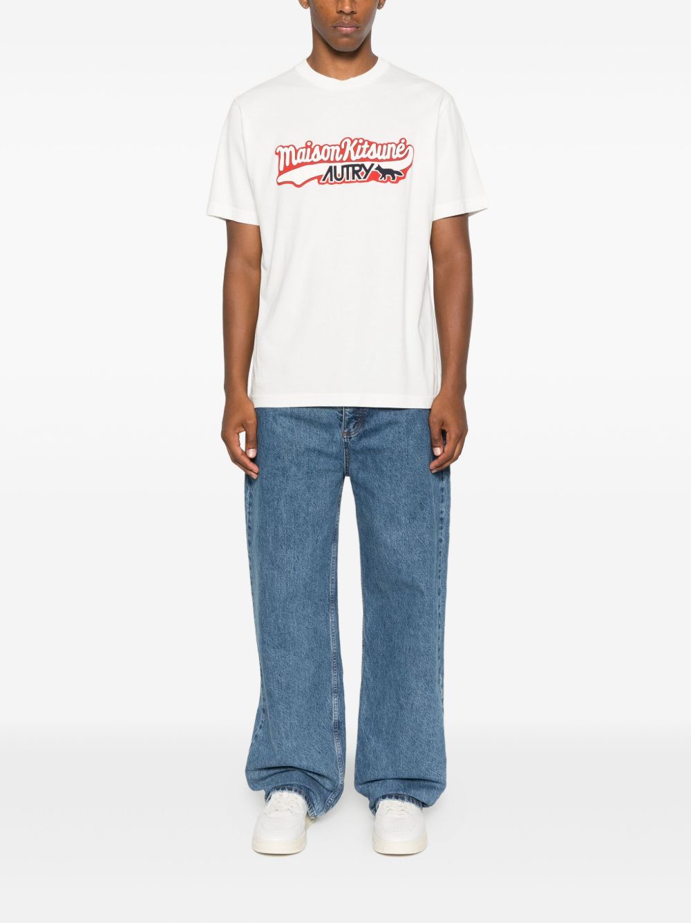 Autry X MAISON KITSUNE Autry X Maison Kitsune Logo cotton t-shirt