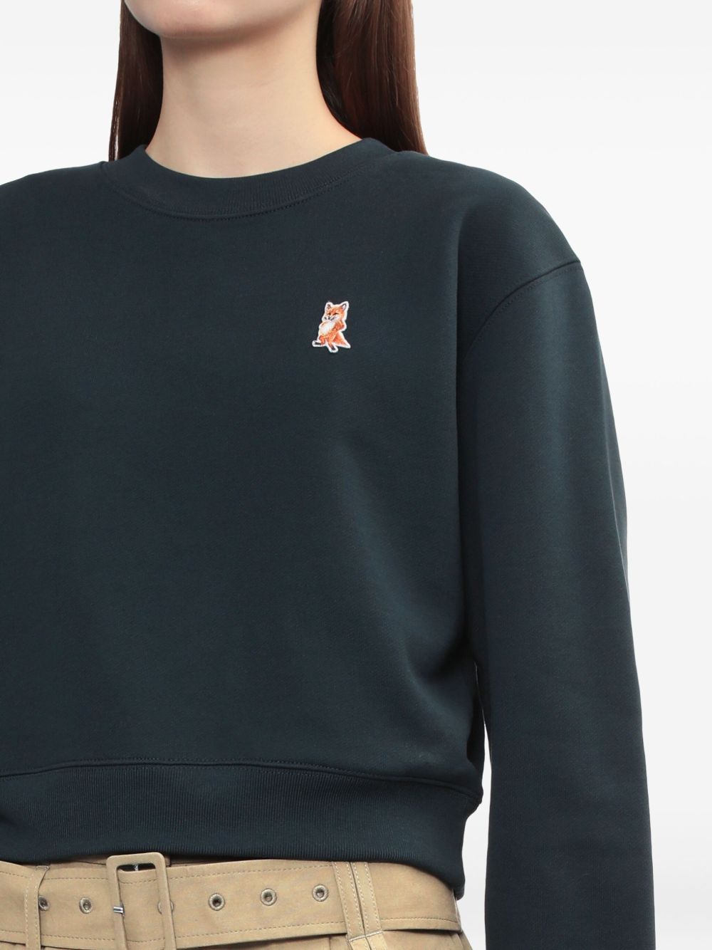 Maison Kitsuné Maison Kitsuné Fox-embroidered sweatshirt