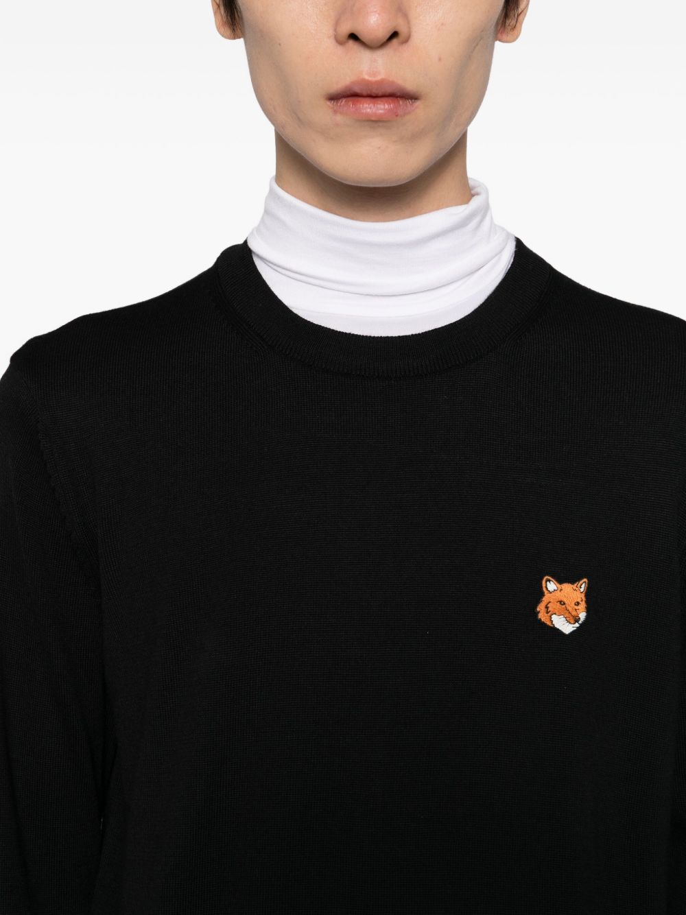 Maison Kitsuné Maison Kitsuné Bold fox head patch sweater