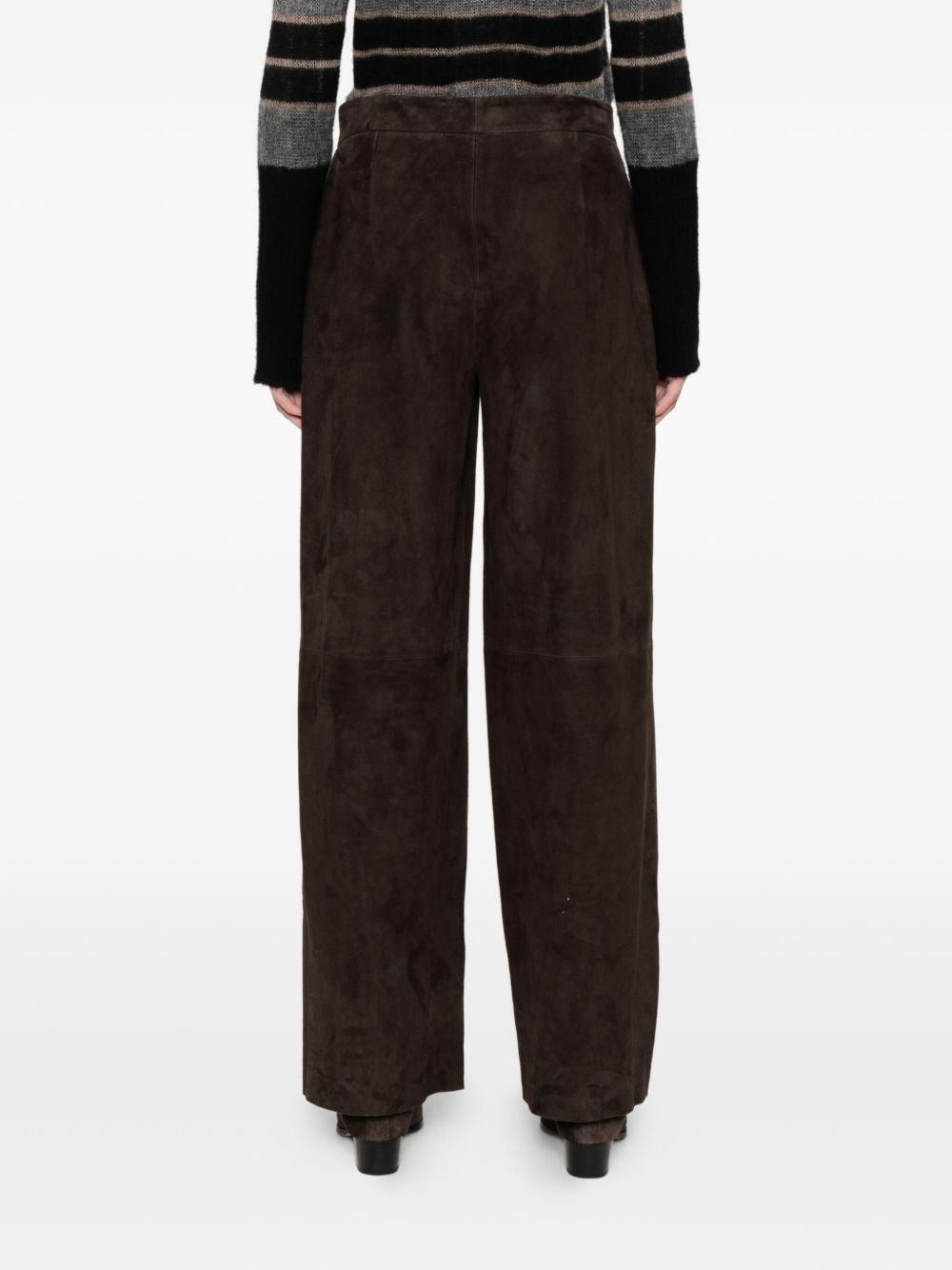 Via Masini 80 Via Masini 80 Leather wide-leg trousers