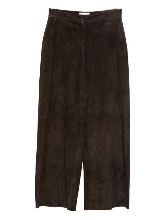 Via Masini 80 Via Masini 80 Leather wide-leg trousers