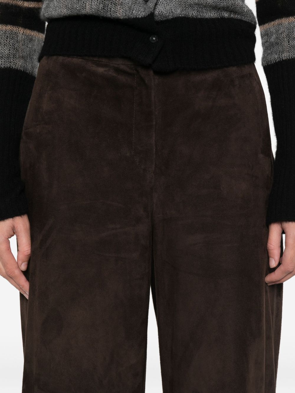 Via Masini 80 Via Masini 80 Leather wide-leg trousers