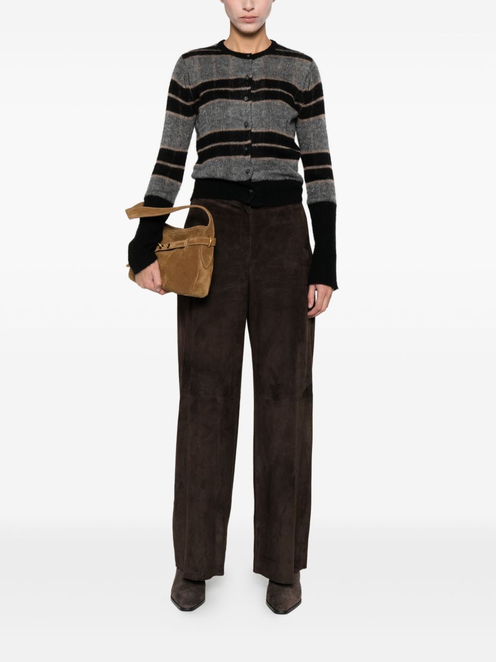 Via Masini 80 Via Masini 80 Leather wide-leg trousers