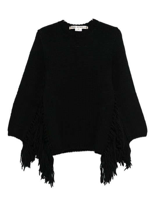 Comme Des Garcons Comme Des Garcons Comme Des GarÃ§ons Fringed Wool Top