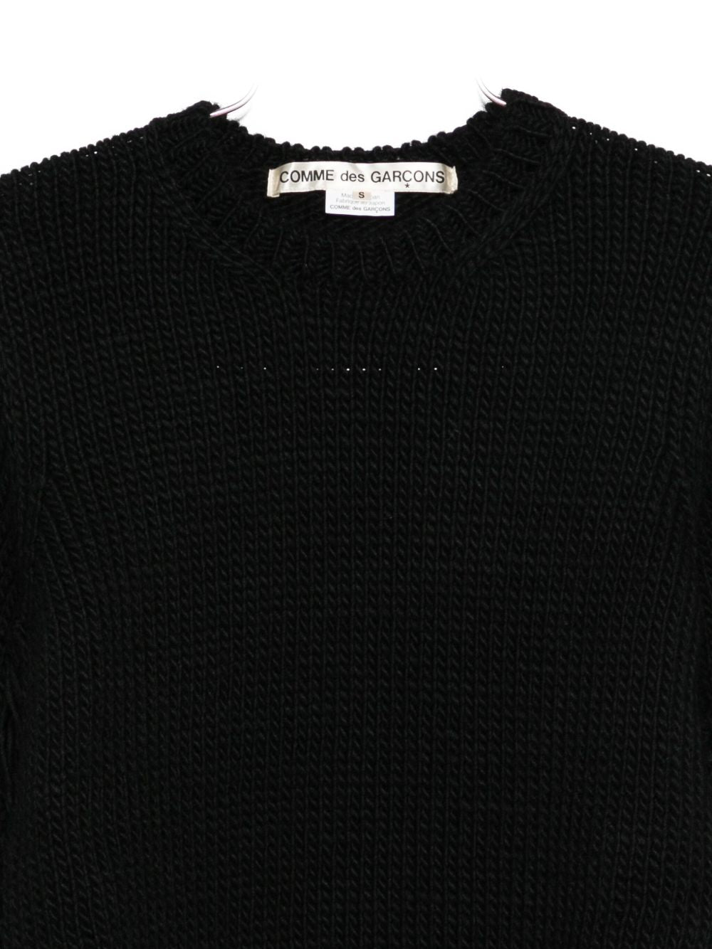 Comme Des Garcons Comme Des Garcons Comme Des GarÃ§ons Fringed Wool Top