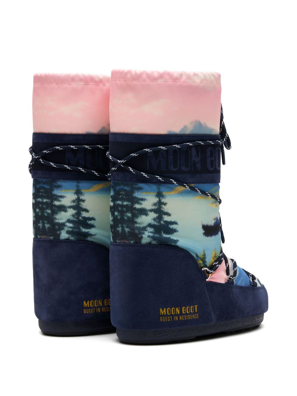 MOON BOOT X GUEST IN RESIDENCE MOON BOOT X GUEST IN RESIDENCE Icon landscape-print lace-up boots