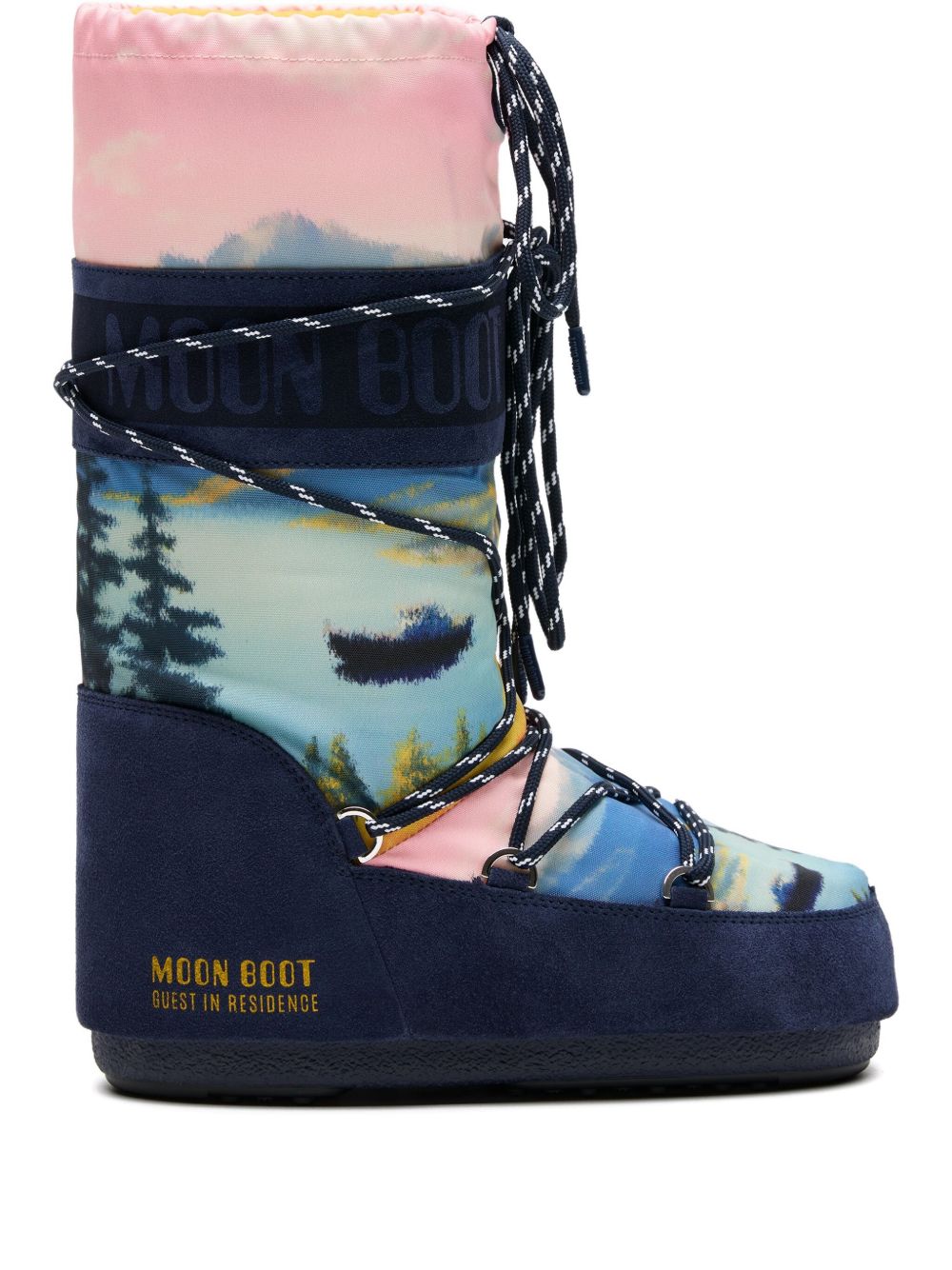 MOON BOOT X GUEST IN RESIDENCE MOON BOOT X GUEST IN RESIDENCE Icon landscape-print lace-up boots